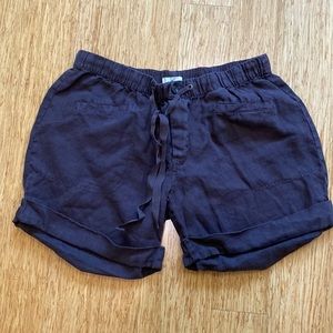 JOIE Brown Linen Shorts with 5 inch inseam and many pockets Sz 8